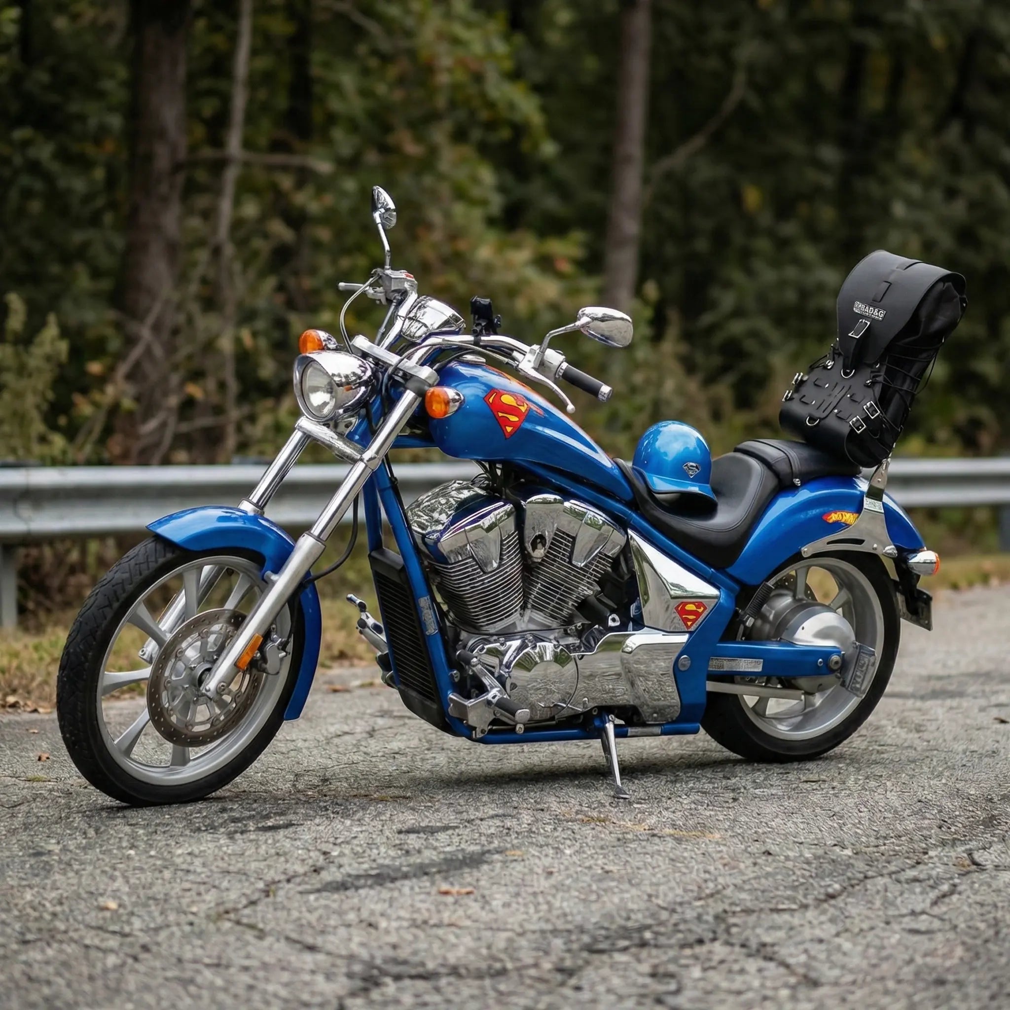 BAD&G Sissy Bar Bag – Leather + Waterproof Dry Bag - USB01