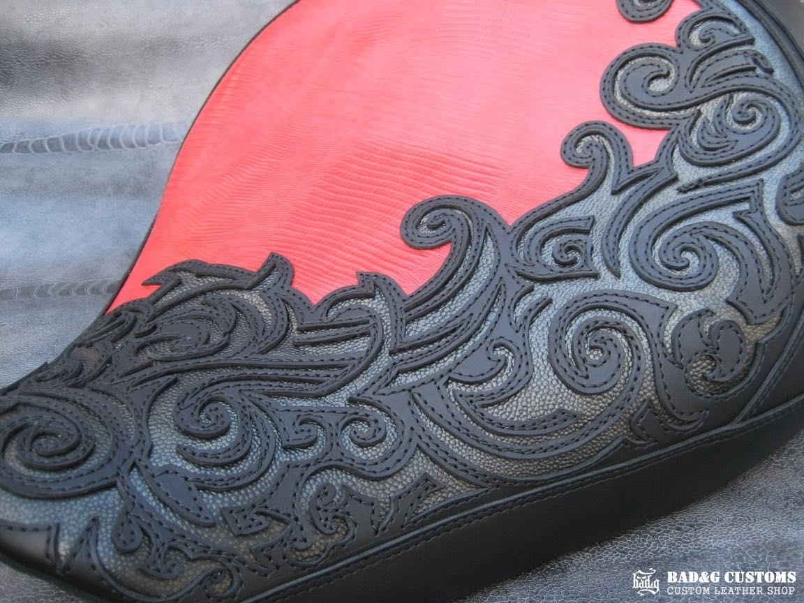 Yamaha Road Star Lizard Stingray Exotic Skin Custom Seat