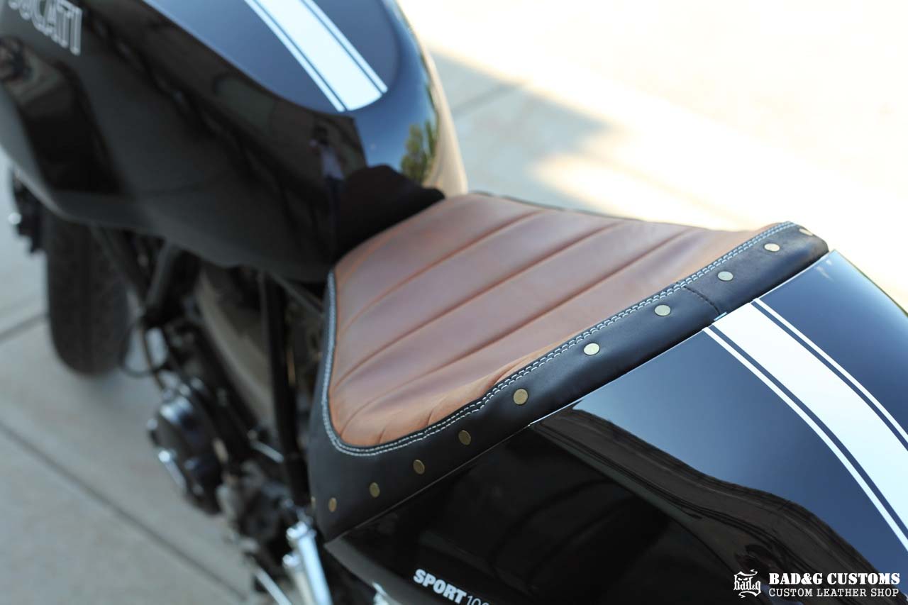Custom Leather Café Racer Seat | Ducati Sport 1000 (SportClassic)