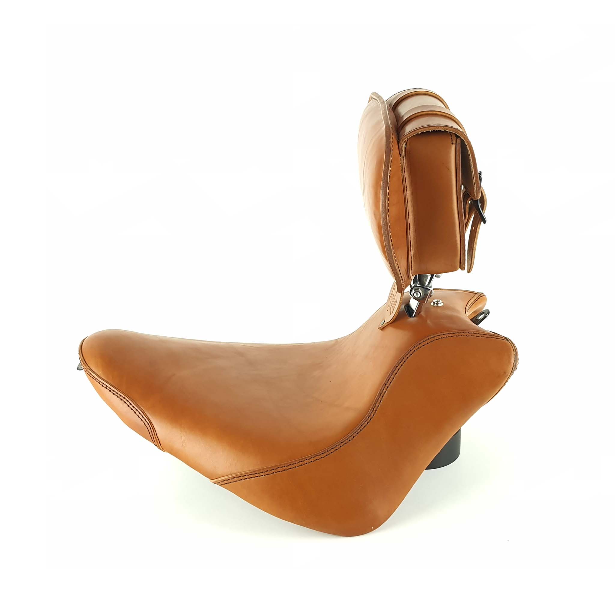 Harley-Davidson Softail Steer Hide Custom Seat Backrest and Saddlebags