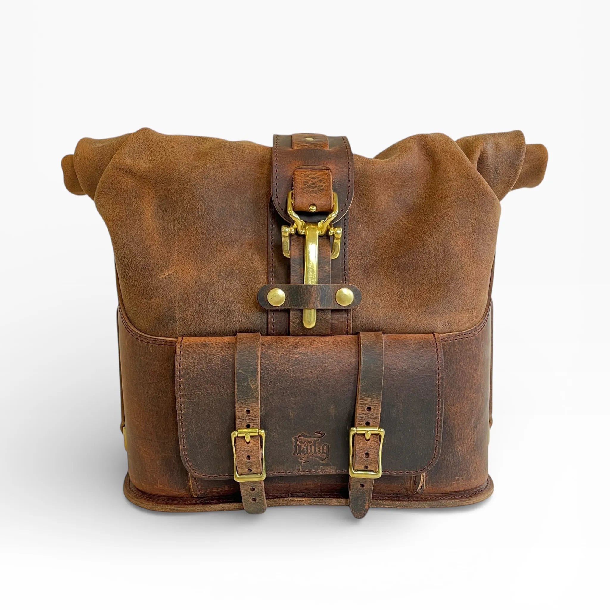 Universal Leather Rolltop Pannier - URP01 (Solo Bag)